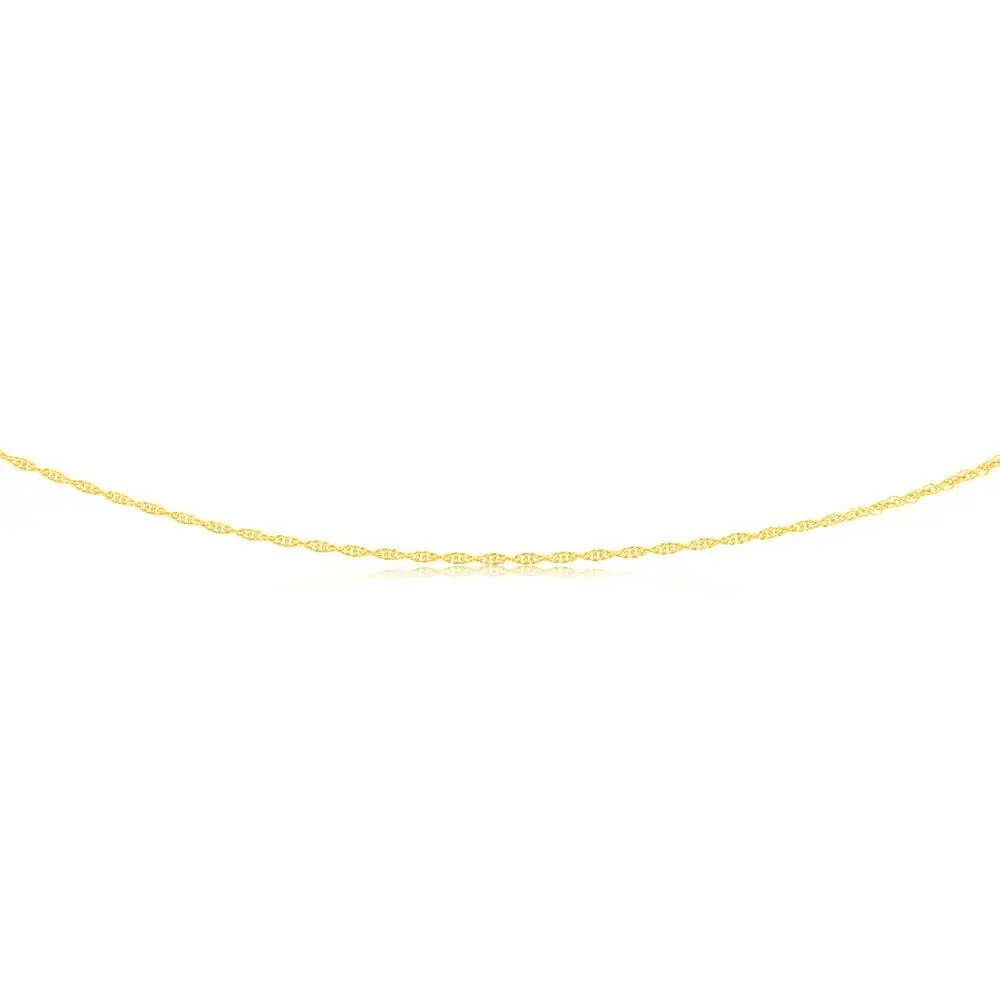 9ct Yellow Gold Silver Filled Singapore 50cm Chain 25 Gauge