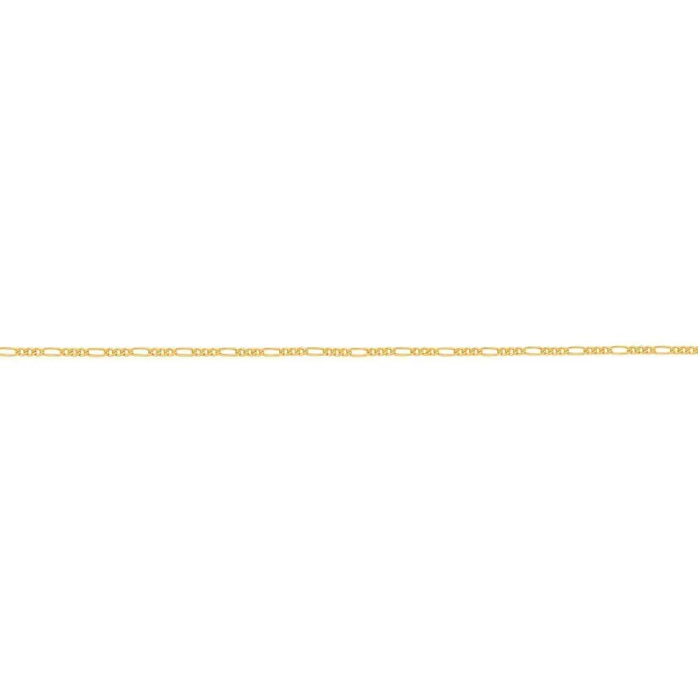 9ct Yellow Gold Silver Filled 45cm Figaro Chain 60 Gauge