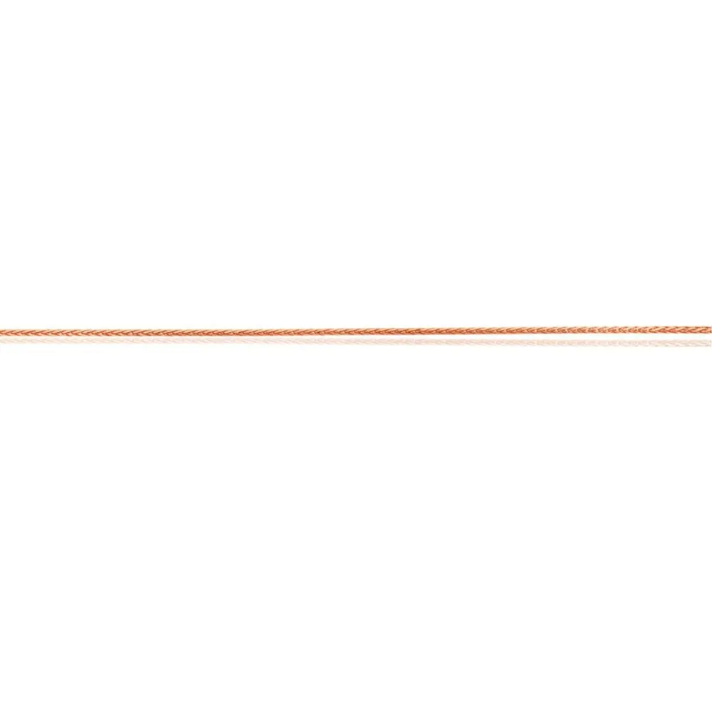 9ct Rose Gold Wheat link Extender 47cm Chain 30gauge