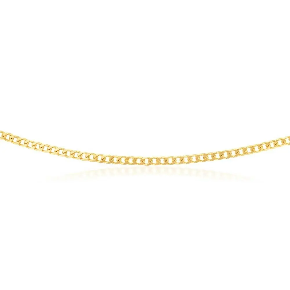 9ct Yellow Solid Gold 100 Gauge Curb 51cm Chain