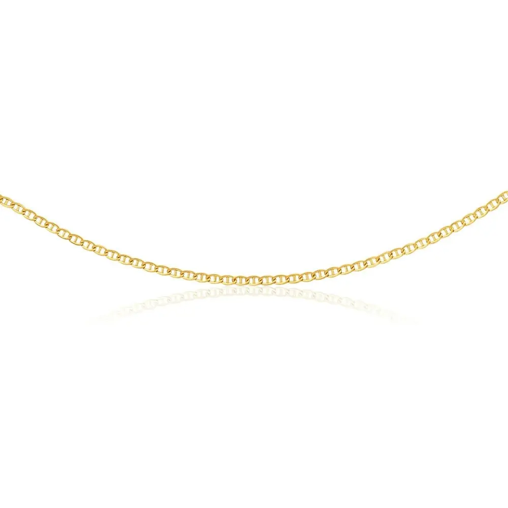 9ct Dazzling Yellow Gold Silver Filled Anchor Chain