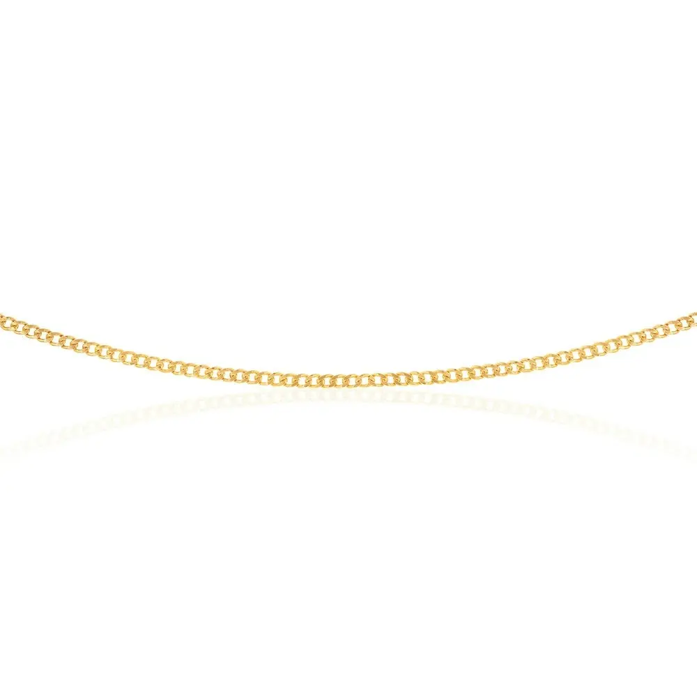 9ct Yellow Gold Silver Filled 70cm Curb Chain