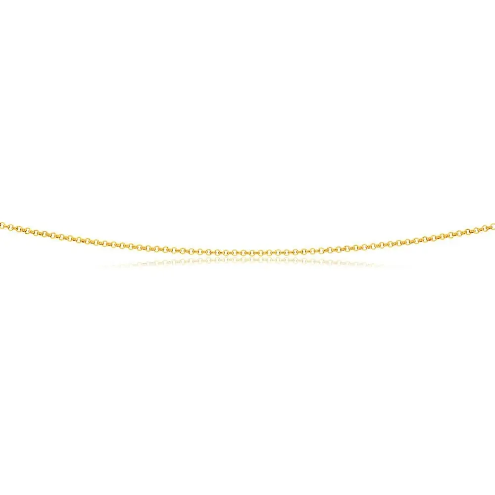 9ct Delightful Yellow Gold Silver Filled Belcher Chain