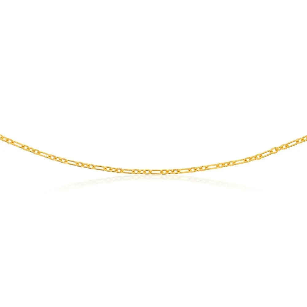 9ct Yellow Gold Silverfilled 80Gauge Fancy 60cm Chain