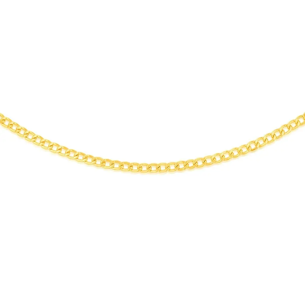 9ct Yellow Gold Copper Filled 45cm Curb Chain Boltring 150Gauge