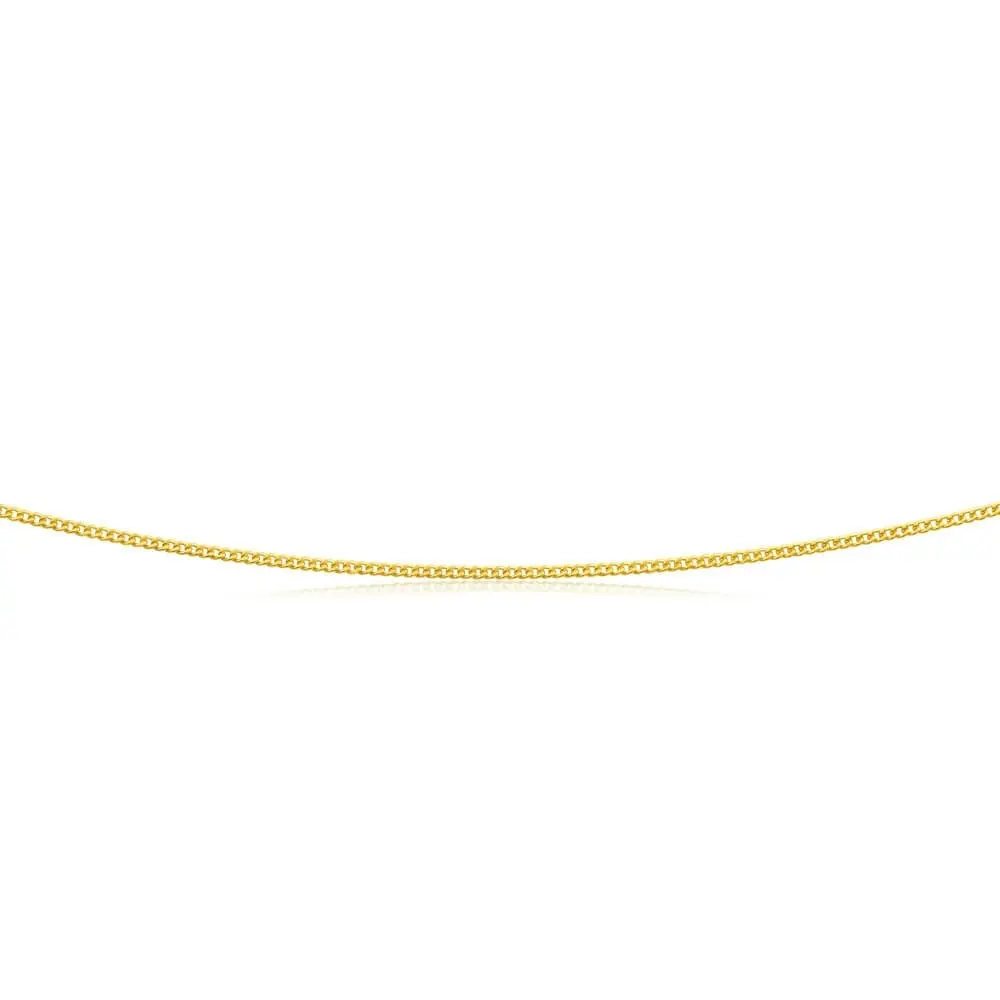 9ct Yellow Gold Silver Filled Extend 45cm Curb Chain 40 Gauge