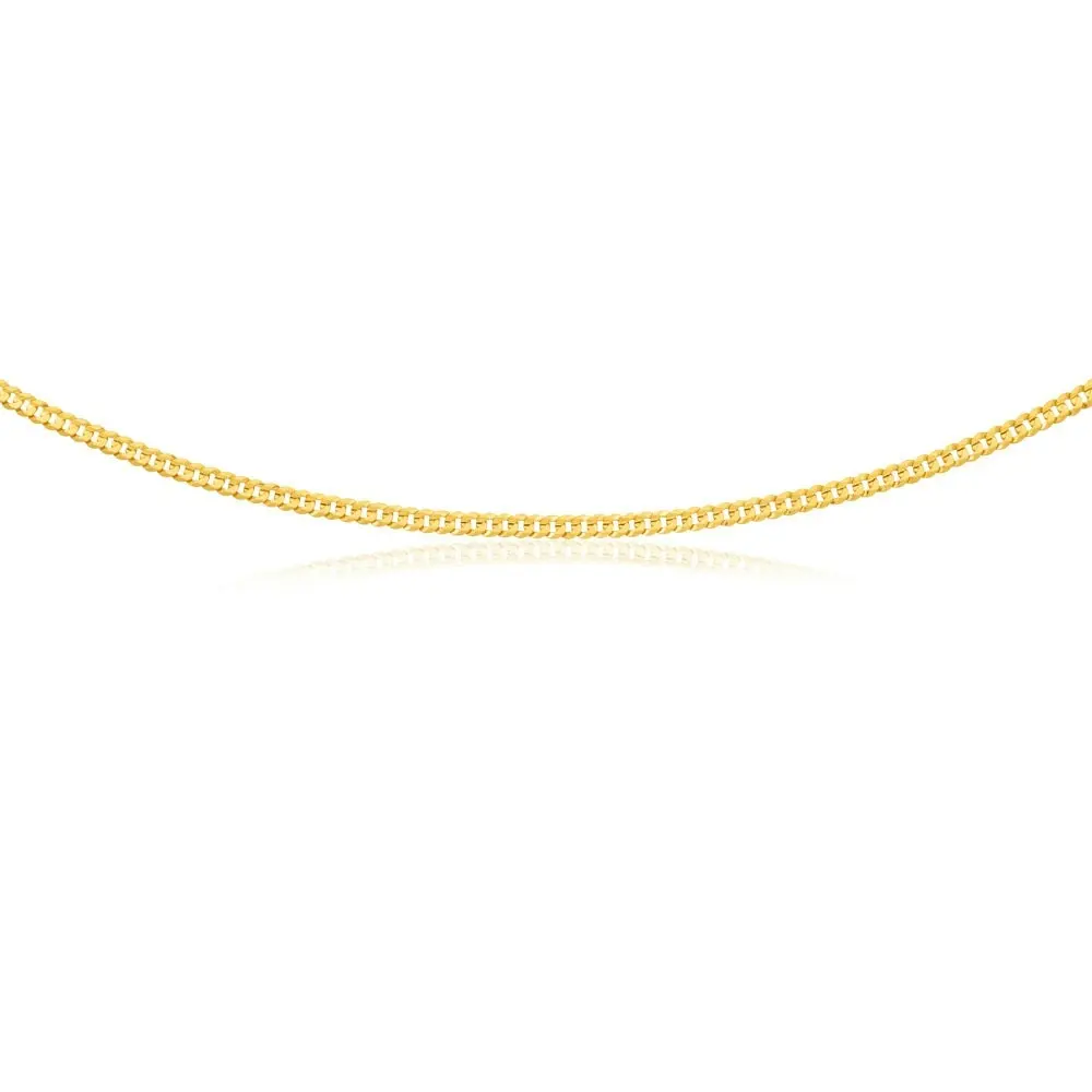 9ct Yellow Gold Curb Chain 45cm 90 Gauge