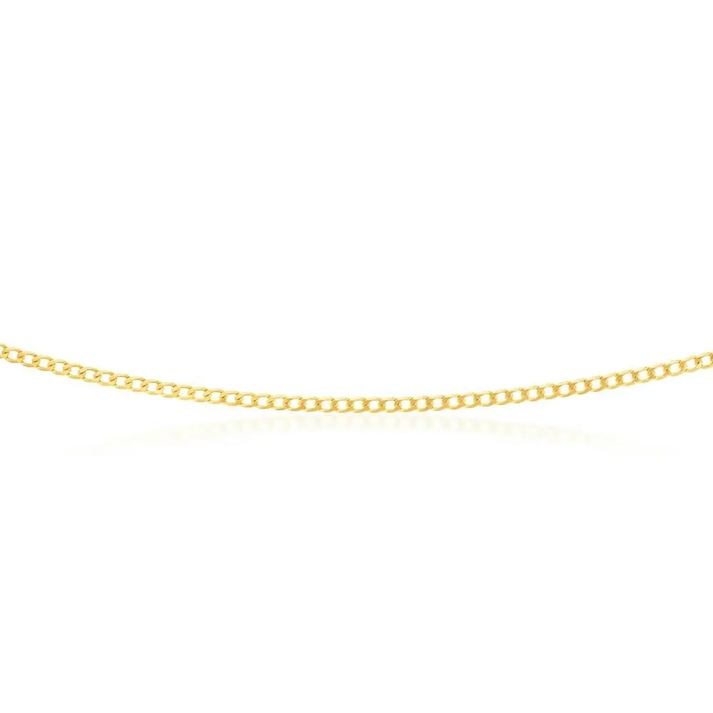 9ct Yellow Solid Gold 60 Gauge Curb 55cm Chain