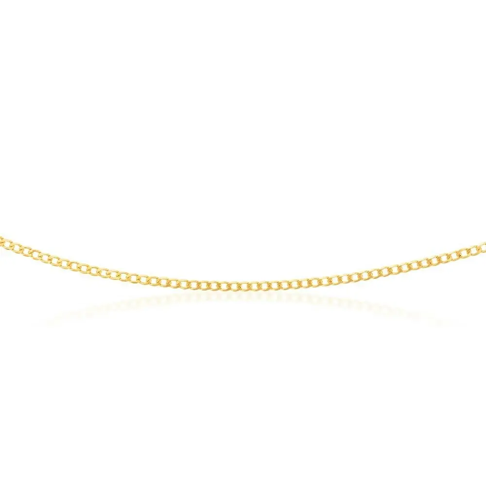 9ct Yellow Gold 60 Gauge Curb 60cm Chain