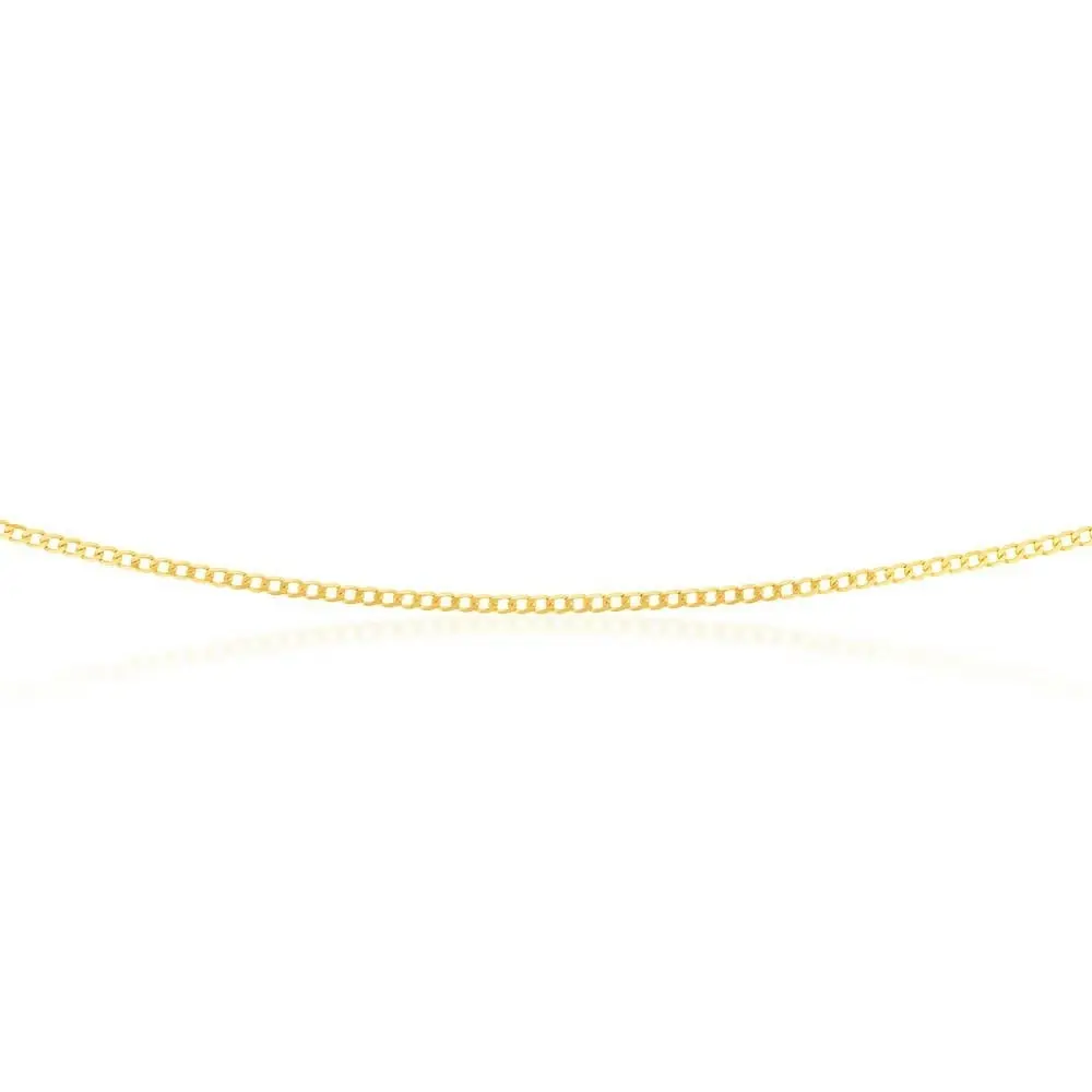 9ct Yellow Gold 50 Gauge Tight Curb 51cm Chain