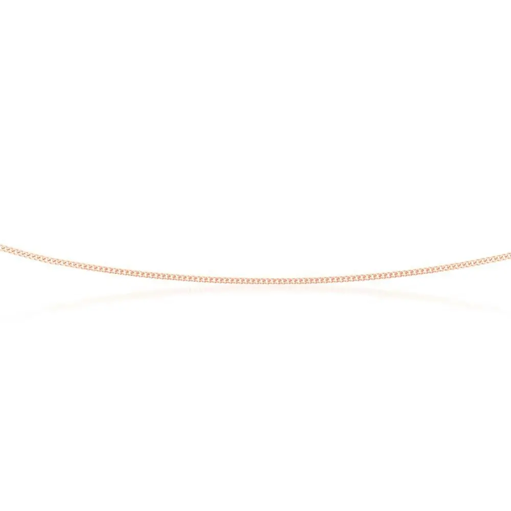 9ct Rose Gold 40 Gauge Curb 51cm Chain