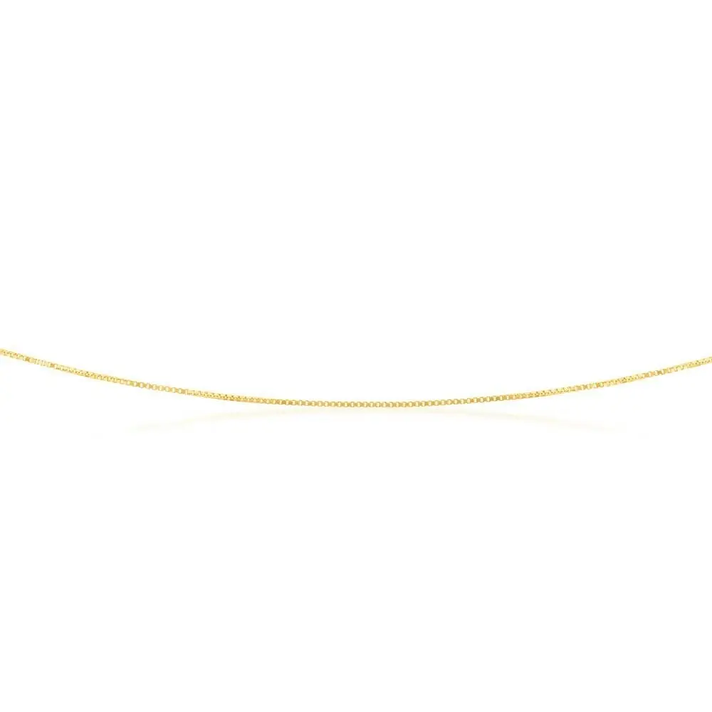 9ct Yellow Gold 15 Gauge Box 41cm Chain