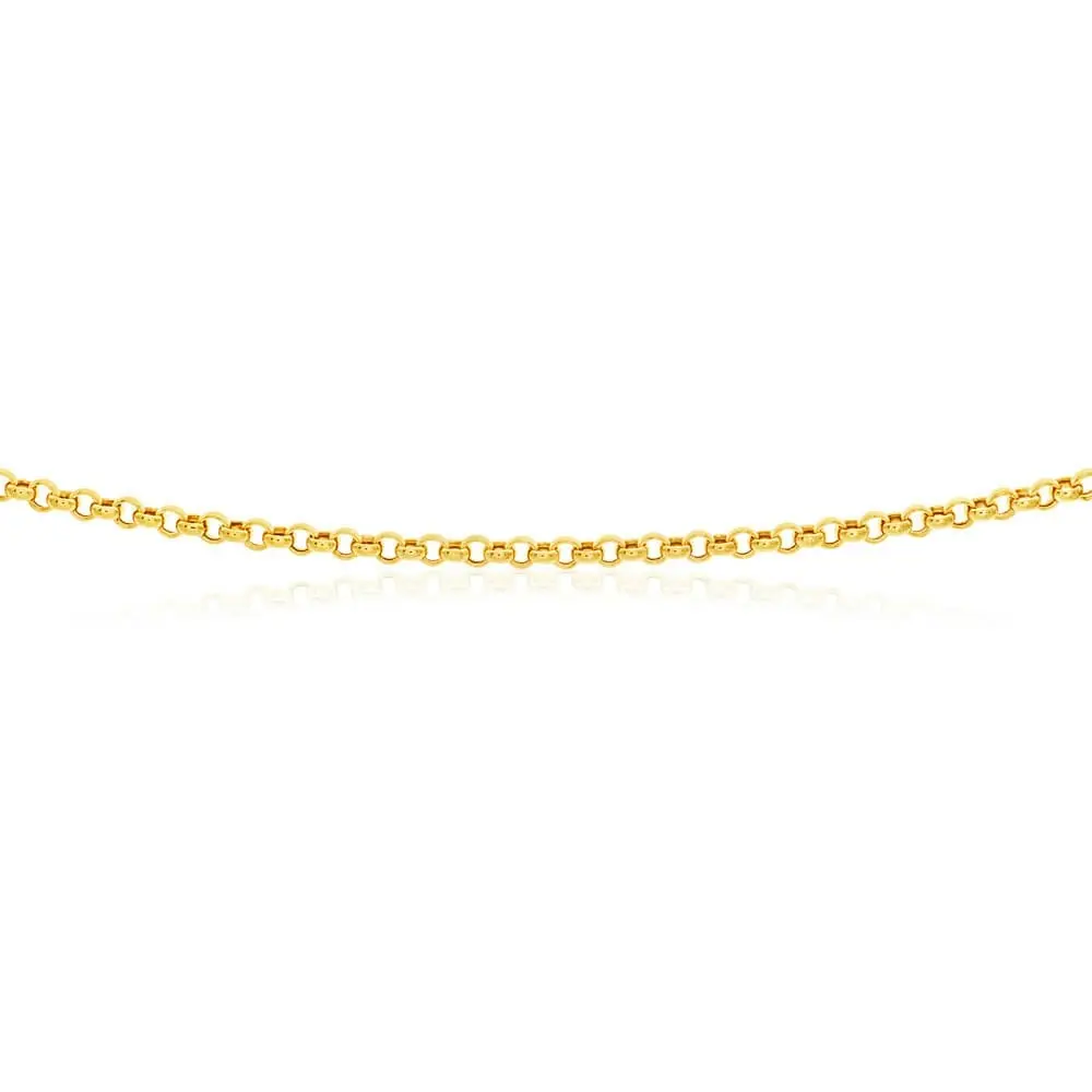 9ct Enticing Yellow Gold Silver Filled Belcher Chain