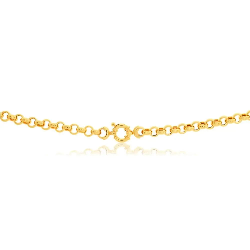 9ct Magnificent Yellow Gold Silver Filled Belcher Chain