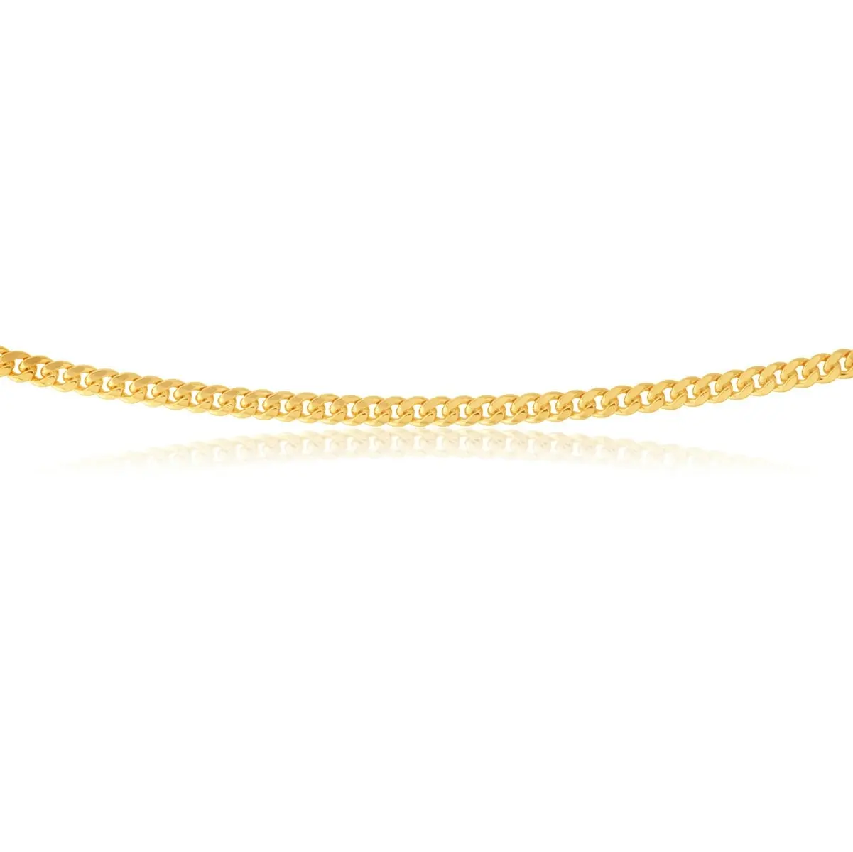 9ct Yellow Gold Silverfilled 60cm Curb Chain