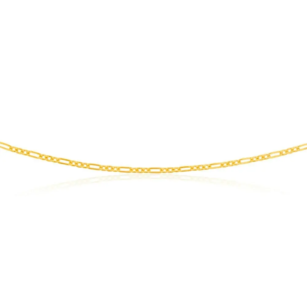 9ct Yellow Gold Silverfilled 65 Gauge Fancy 70cm Chain