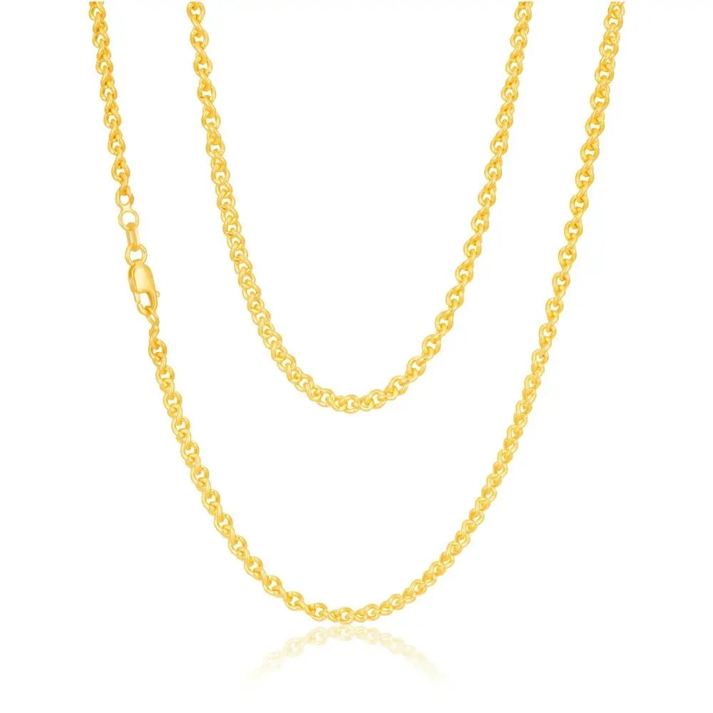 9ct Yellow Gold Silver Filled 45cm Chain 80gauge