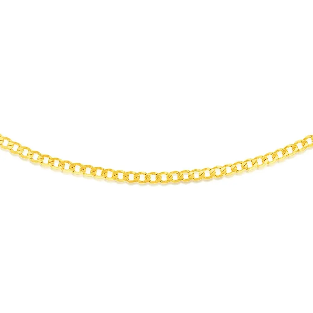 9ct Yellow Gold Copperfilled Curb 150 Gauge 60cm Chain