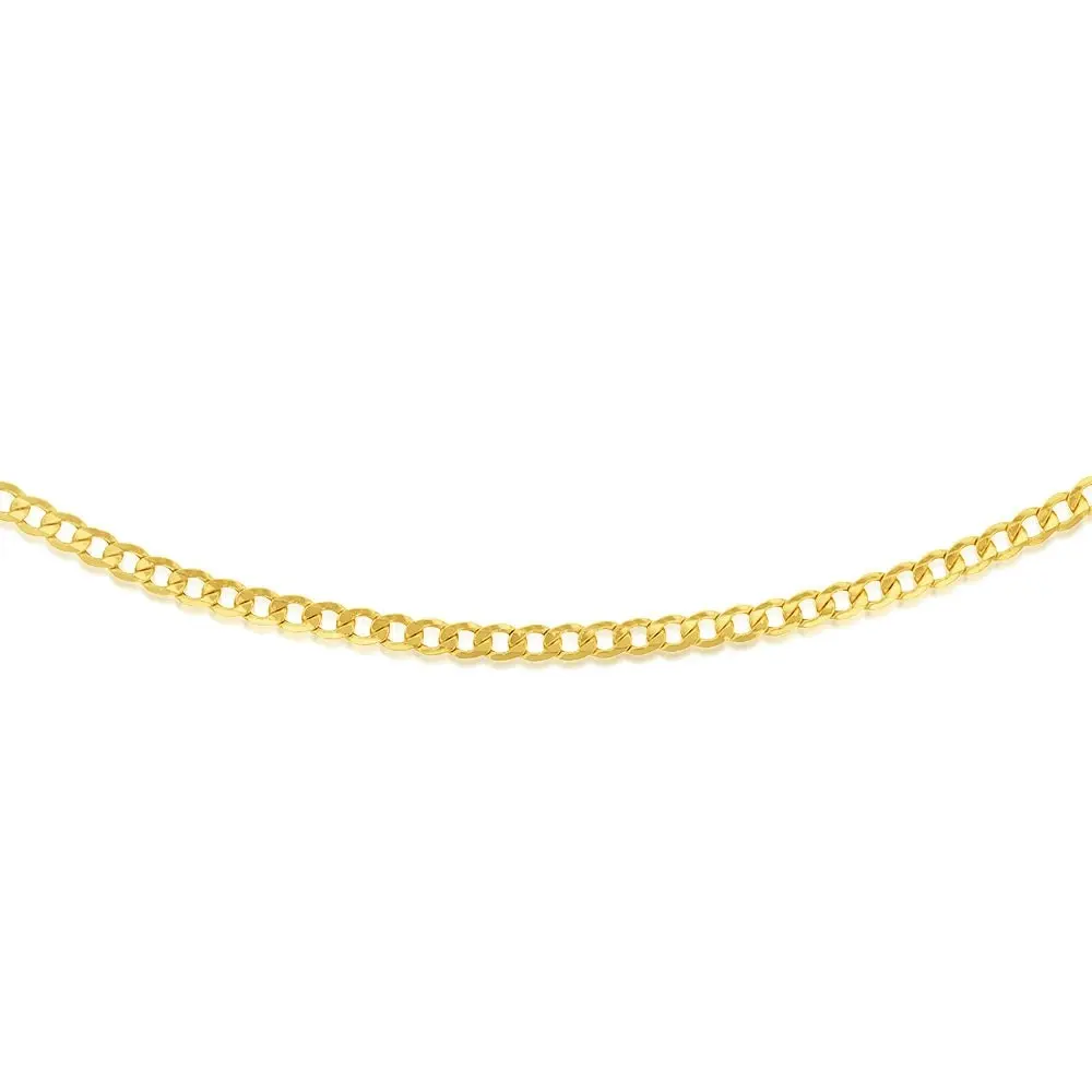 9ct Yellow Gold Copperfilled Curb 150 Gauge 60cm Chain