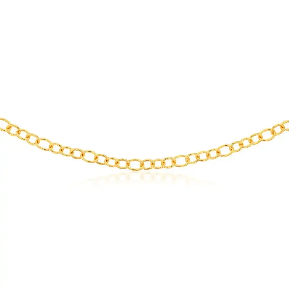 9ct Yellow Gold Silverfilled Belcher 45cm Chain