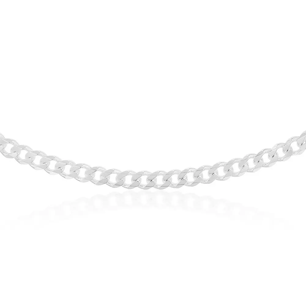 Sterling Silver Curb 300 Gauge 55cm Chain