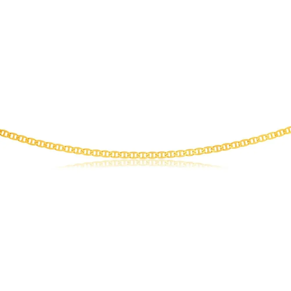 9ct Superb Yellow Solid Gold Anchor 70cm Chain