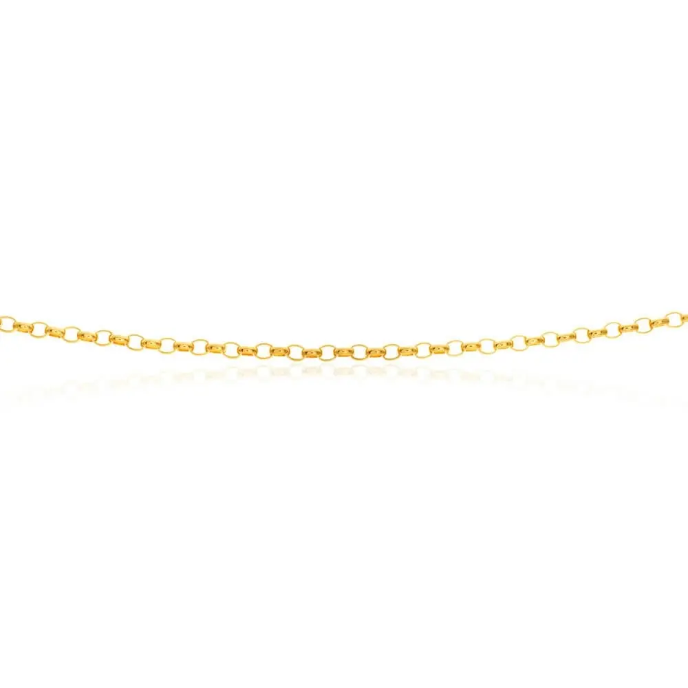 9ct Charming Yellow Solid Gold Belcher Chain