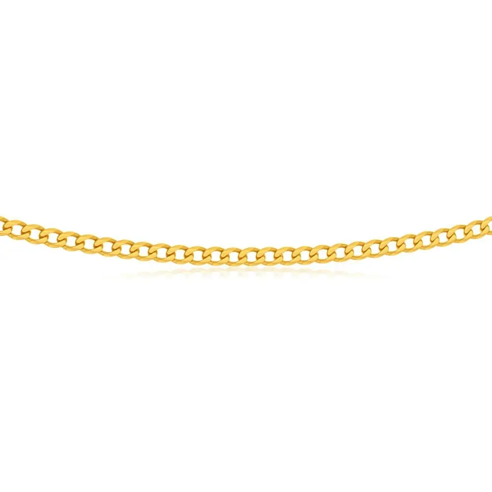 9ct Yellow Gold 45cm Curb Chain 100 Gauge