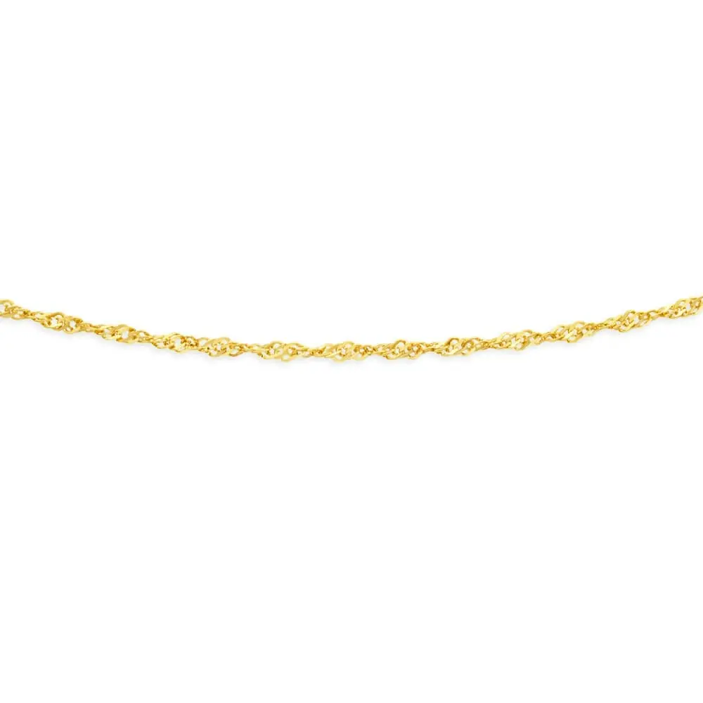 9ct Yellow Gold Singapore 50cm Chain 40 Gauge