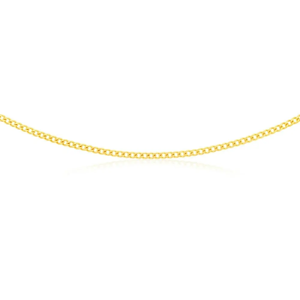 9ct Yellow Solid Gold 55cm 70 Gauge Curb Chain