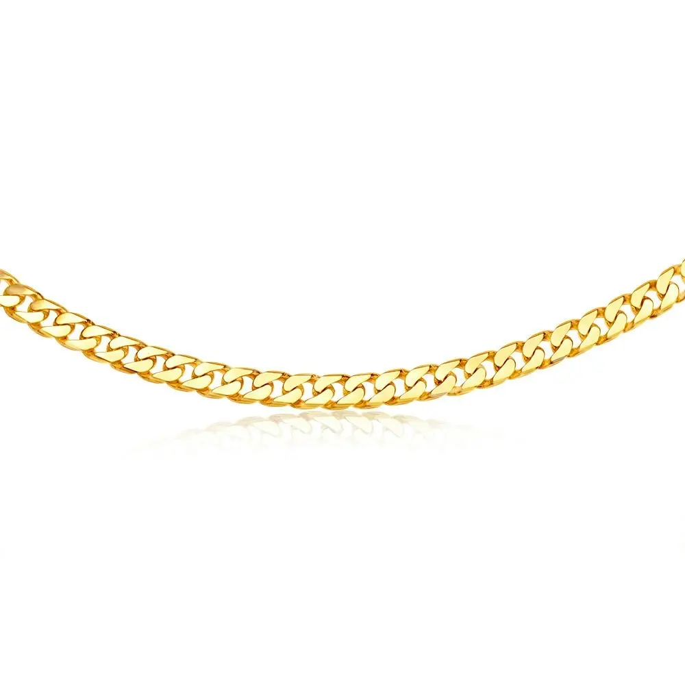 9ct Yellow Solid Gold 350 Gauge 60cm Curb Chain