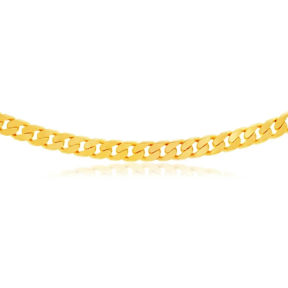 9ct Yellow Gold 350 Gauge 60cm Curb Chain