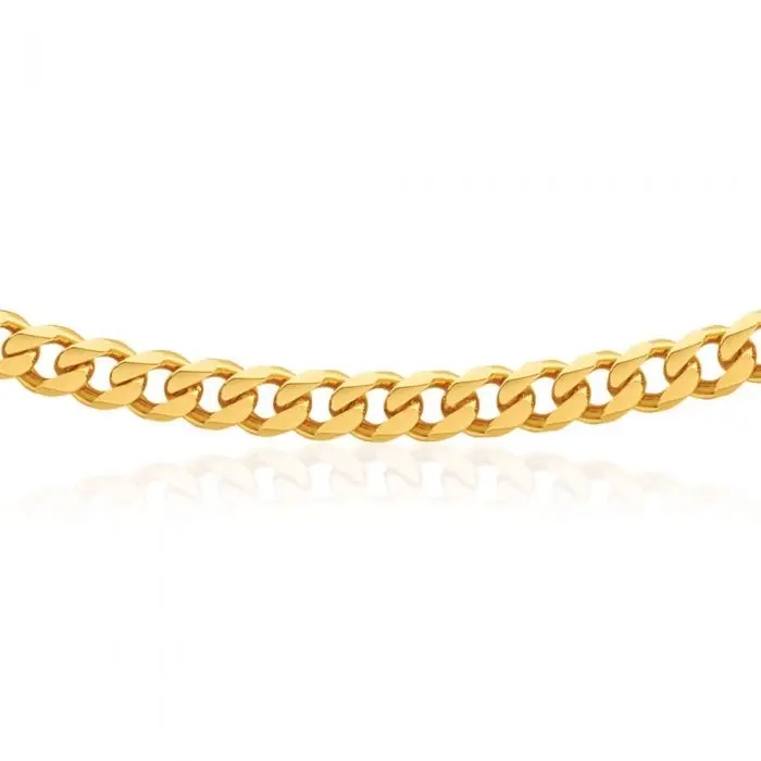 9ct Yellow Solid Gold Curb 55cm Chain