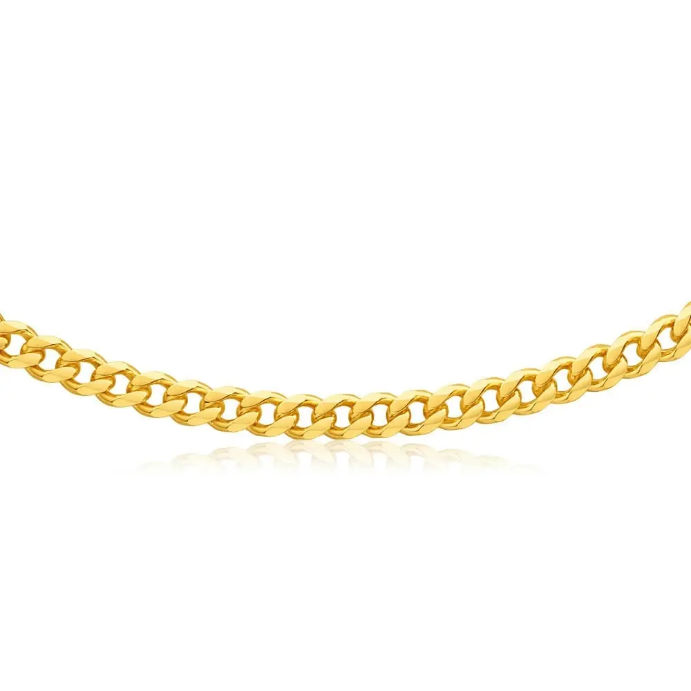 9ct Yellow Solid Gold "Theo" Curb Chain