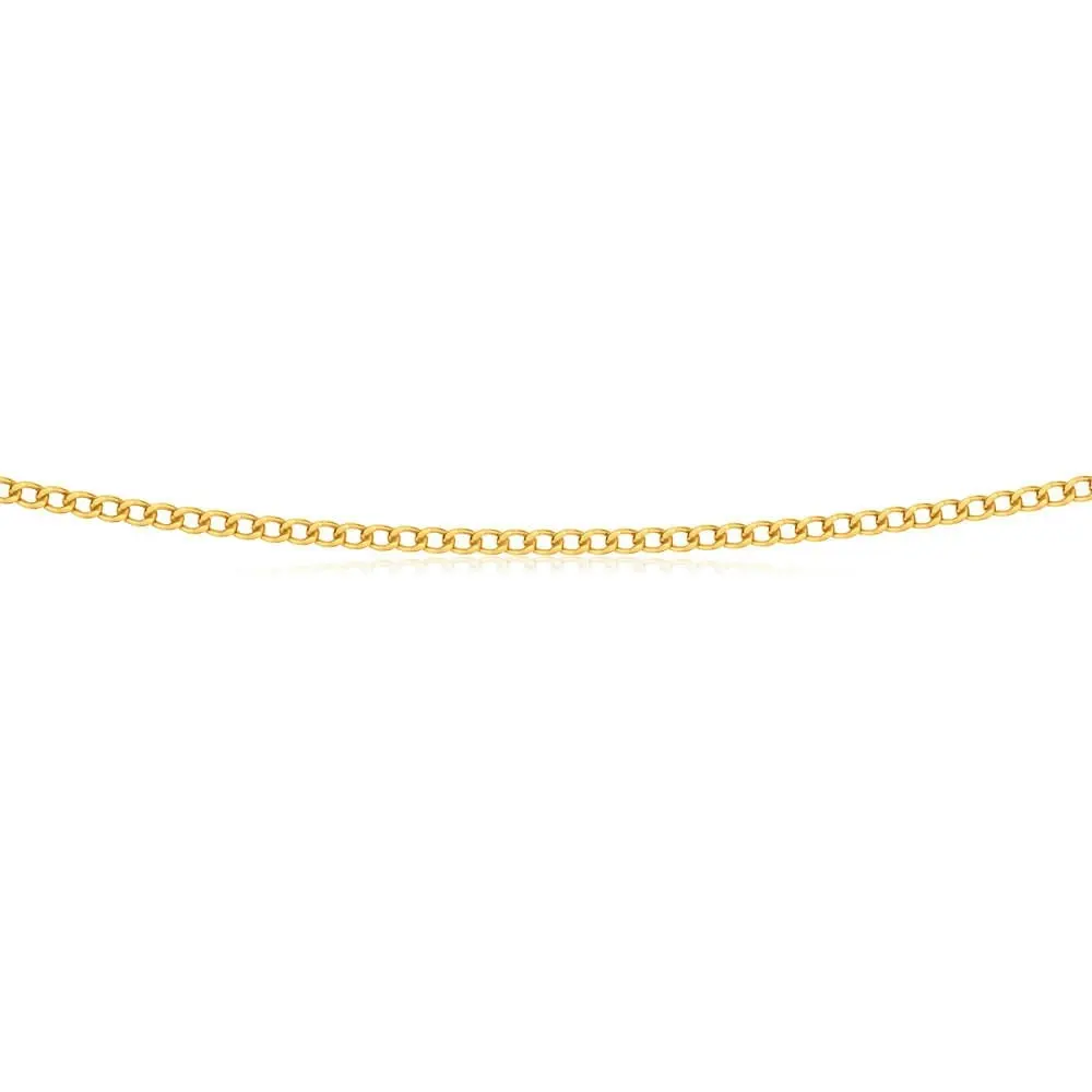 9ct Yellow Gold Silver Filled 45cm Curb Chain 70gauge