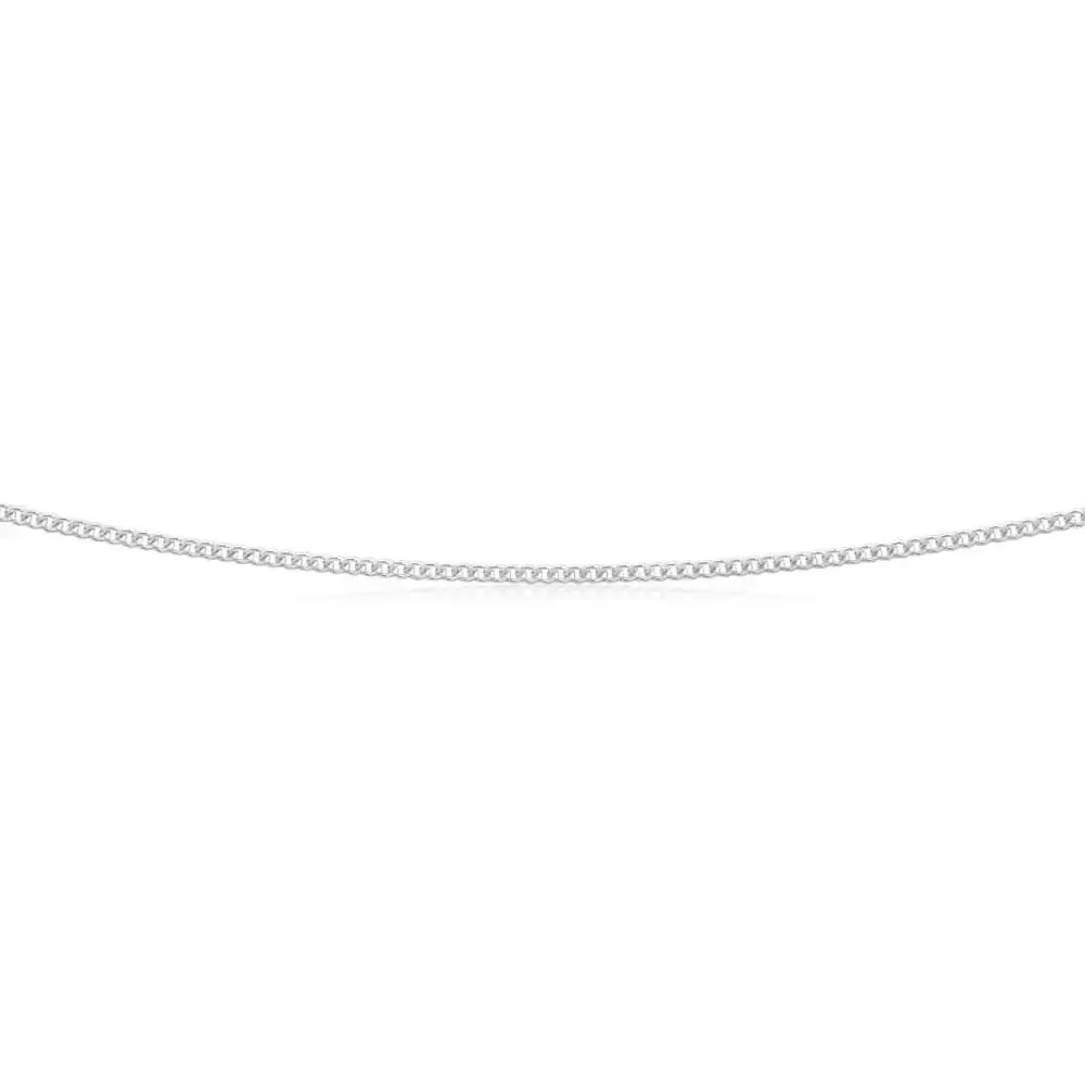 Sterling Silver 50cm 40 Gauge Dicut Curb Chain