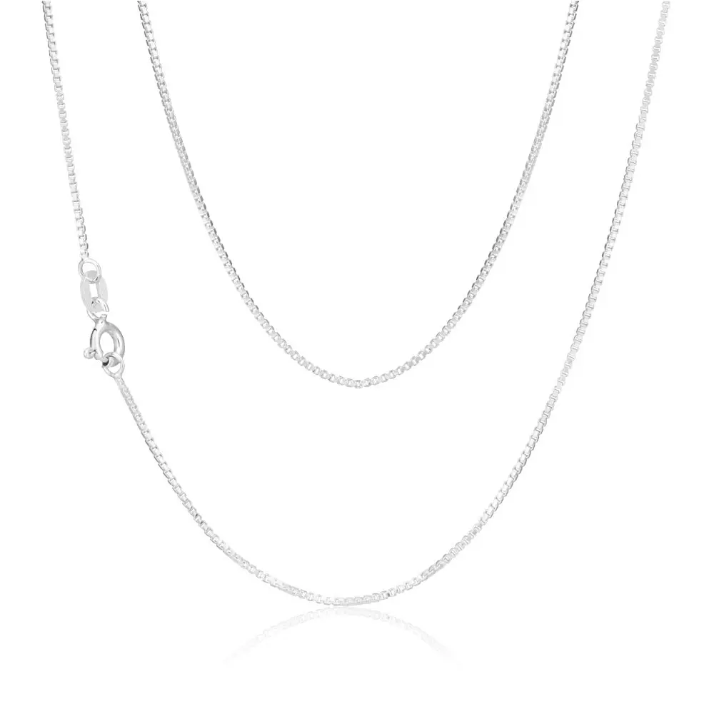 Sterling Silver 90 Gauge 40cm Box Chain