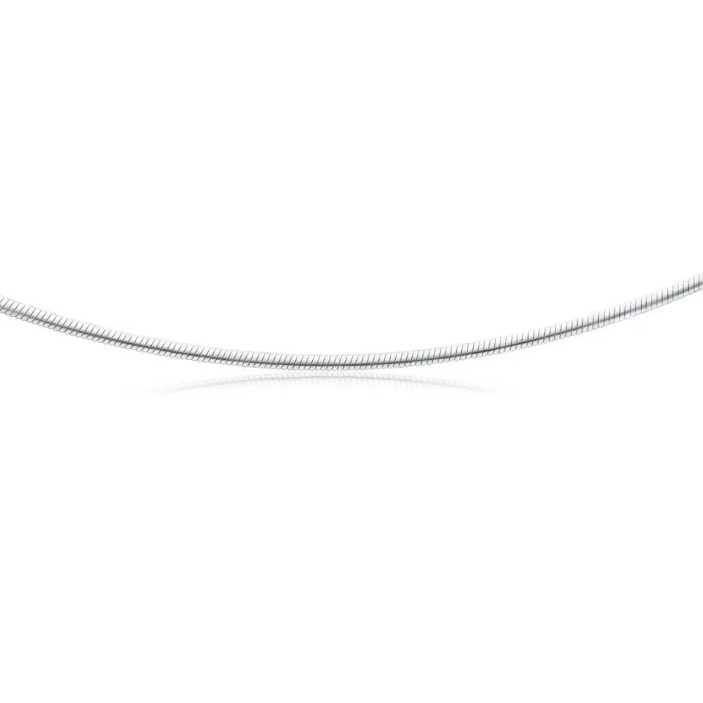 Sterling Silver 45cm 60 Gauge Flat Snake Chain