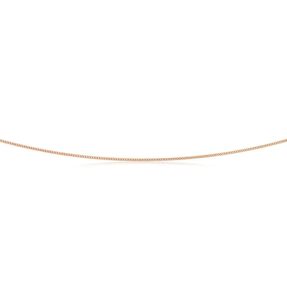 Rose Gold Plated Sterling Silver 70cm Curb Chain