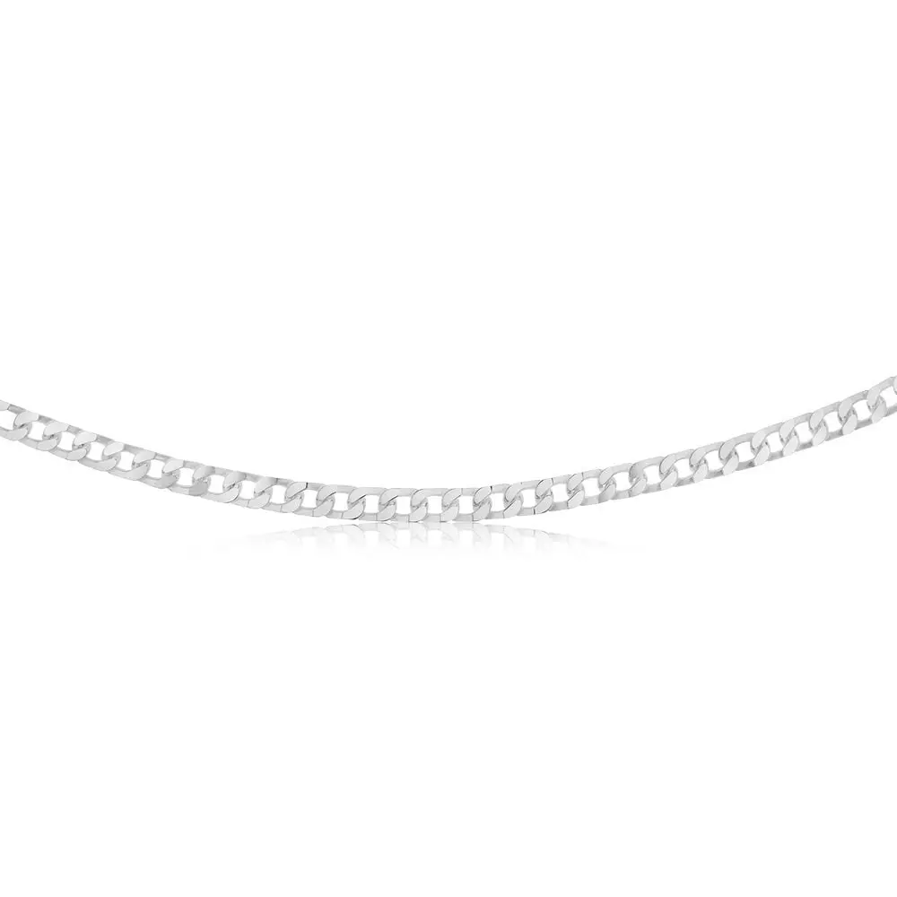 Sterling Silver 150 Gauge Curb Chain 55cm