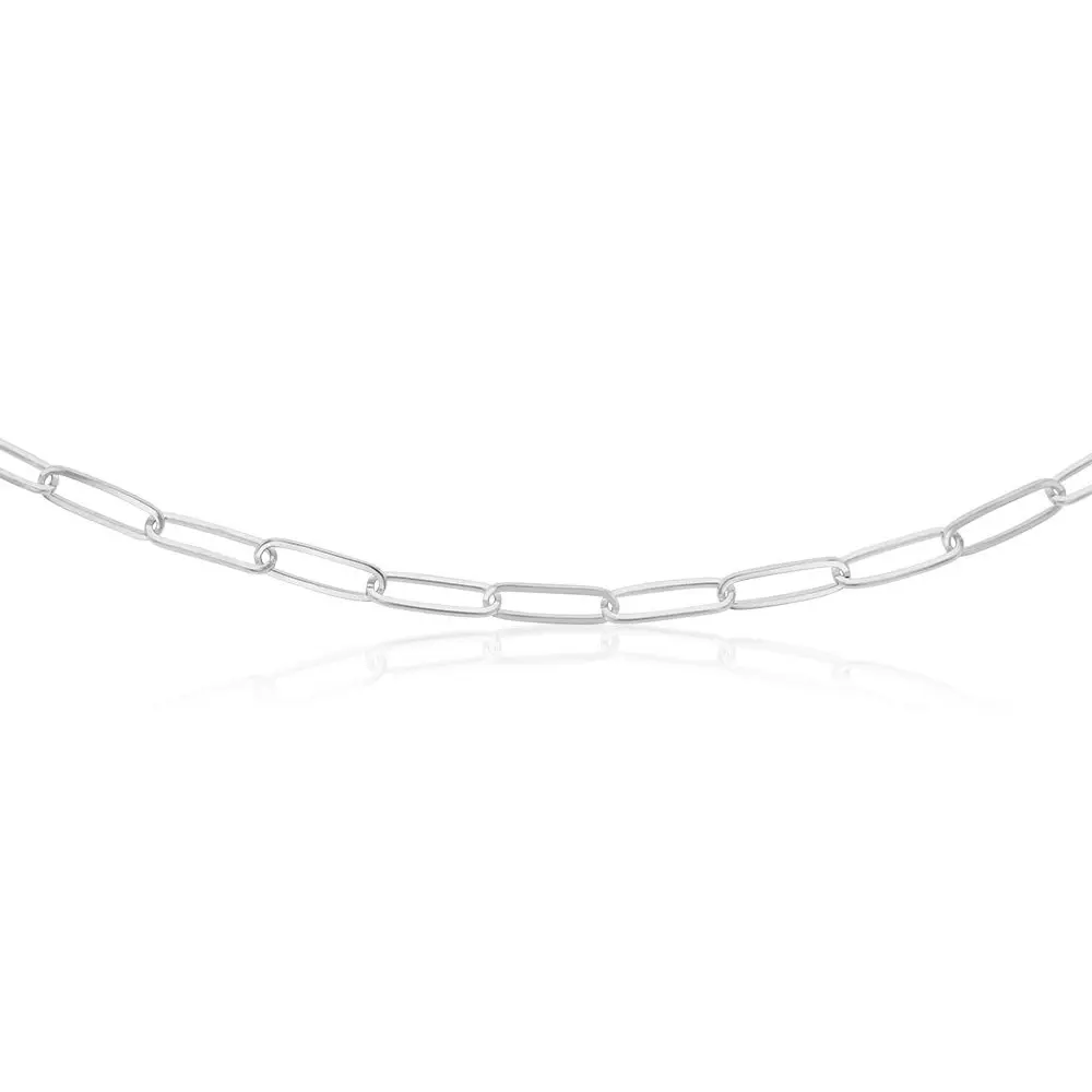 Sterling Silver Paperclip 45cm Chain