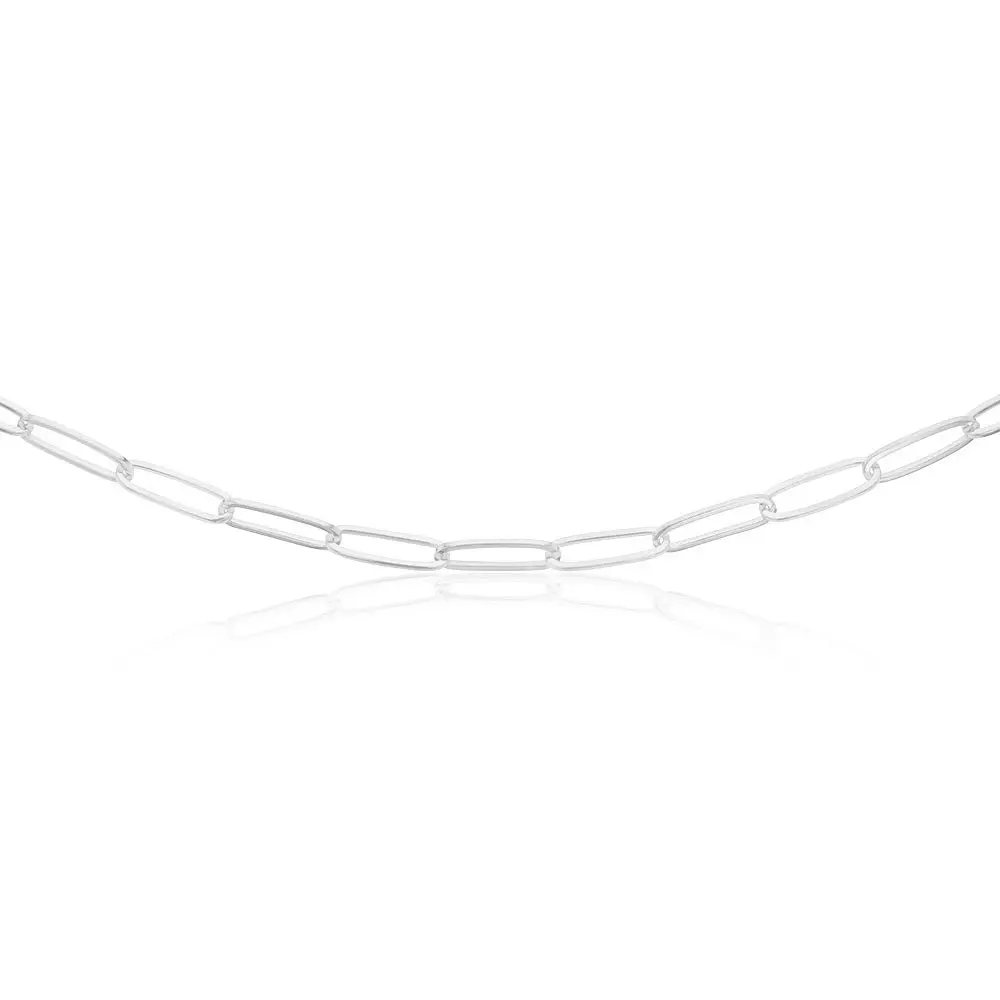 Sterling Silver Paperclip 60cm Chain