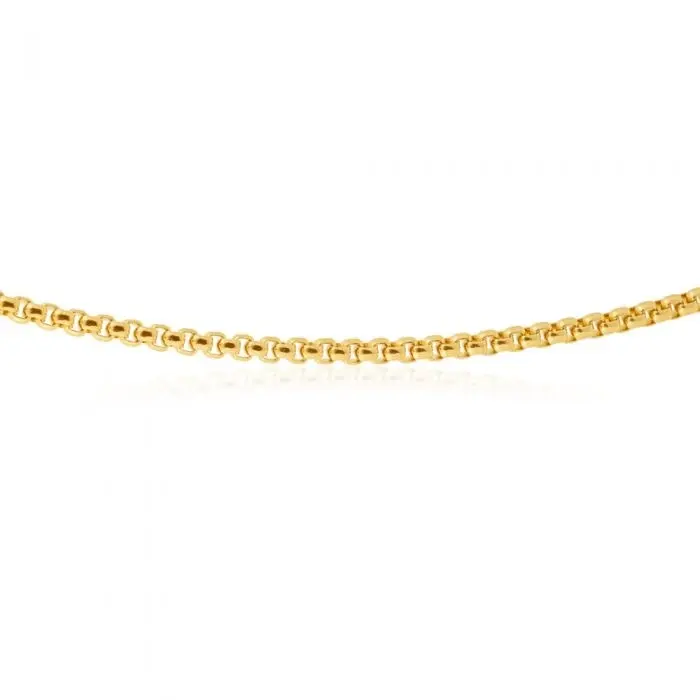 Stainless Steel Gold Plated 55cm Box Chain