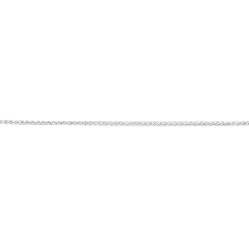 Sterling Silver Wheat Adjustable Heart Drop Chain 55cm