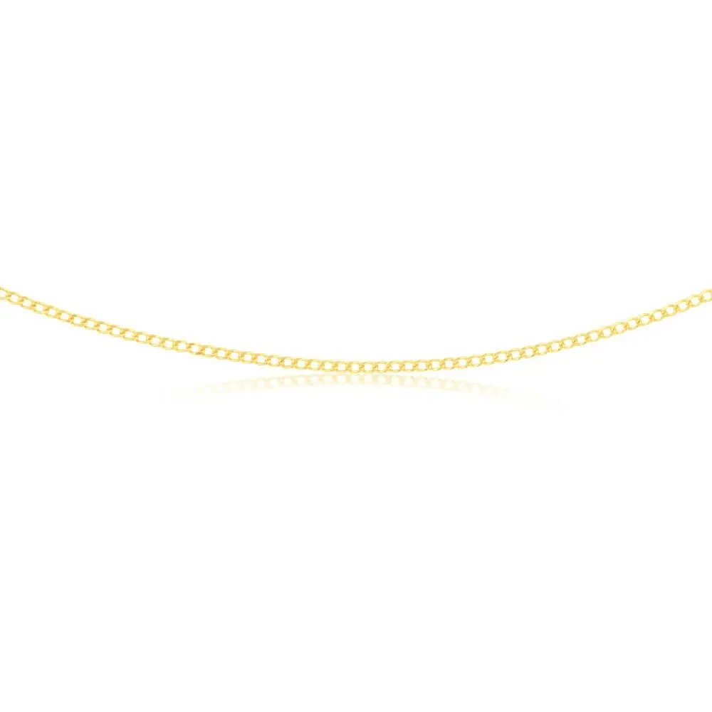 9ct Yellow Gold 40 gauge 40cm Curb Chain