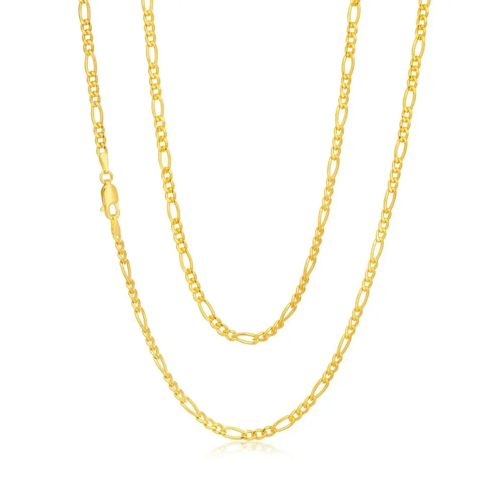 9ct Gold Filled  Figaro 50cm Chain 80 Gauge