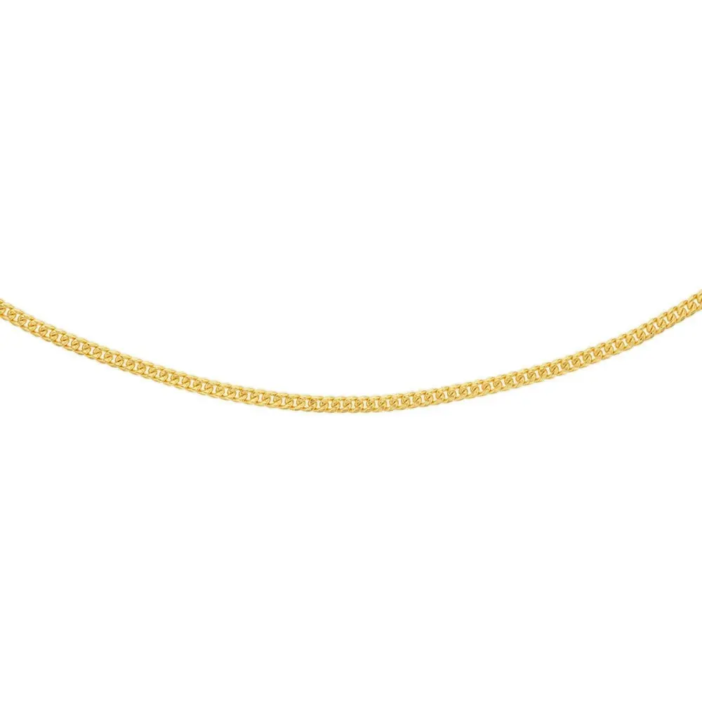 9ct Yellow Gold Silverfilled 120 Gauge 55cm Chain