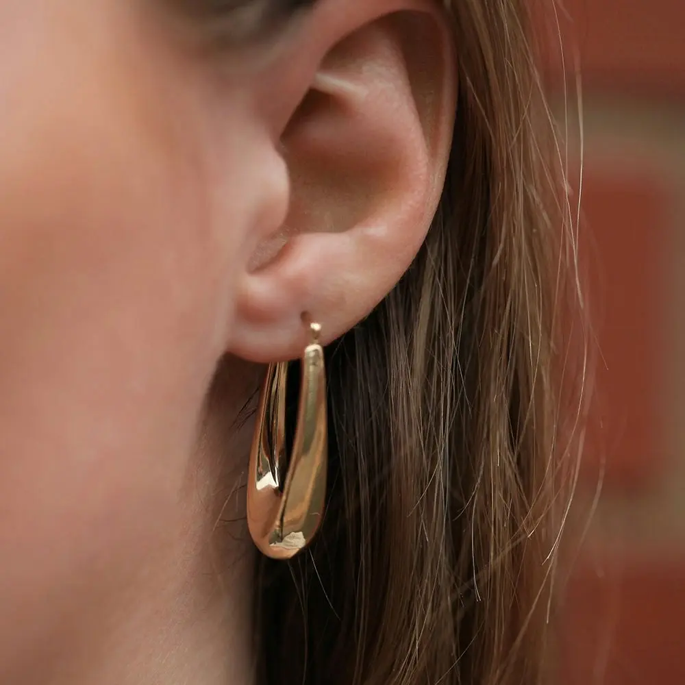 9ct Yellow Gold Fancy Hoop Earrings