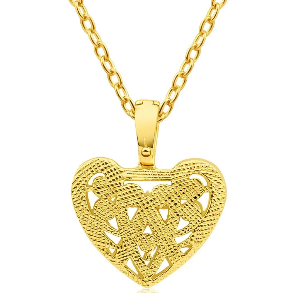 9ct Yellow Gold Delightful Diamond Pendant