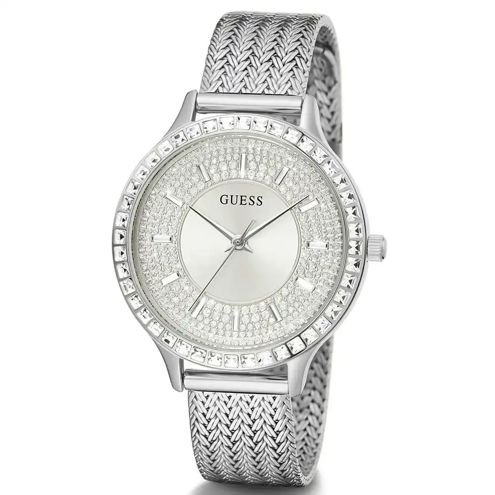 Guess GW0402L1 Soiree Silver Tone Mesh Watch